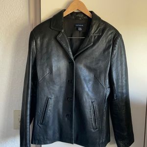 Black Ann Taylor leather jacket